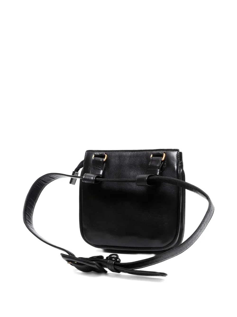 Pre-owned Chanel 1989-1991 Cc-mark Belt Bag In Black