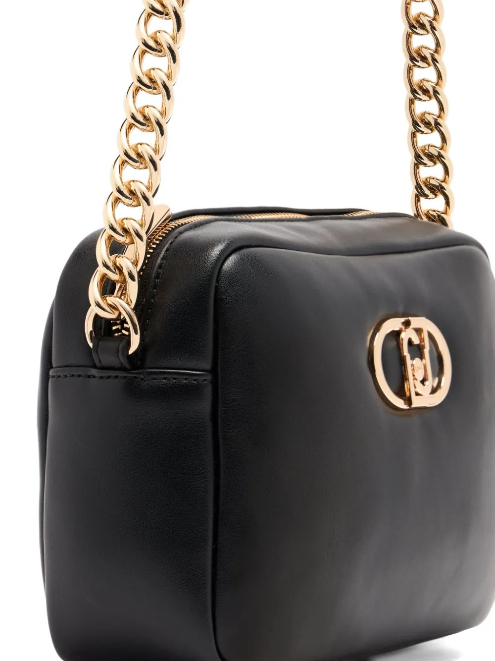LIU JO medium LaPuffy logo-plaque chain-strap cross body bag Zwart