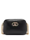 LIU JO medium LaPuffy logo-plaque chain-strap cross body bag - Black