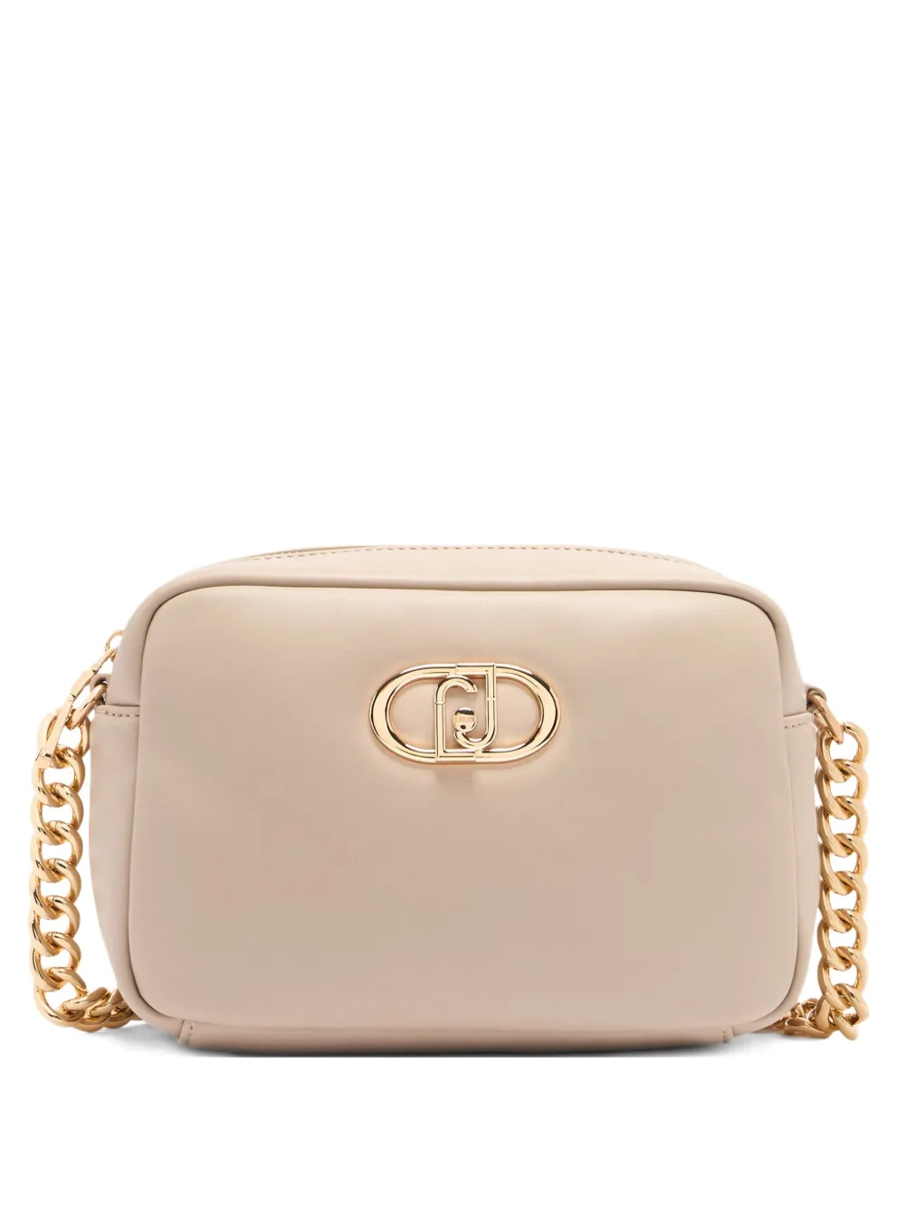 LIU JO Medium LaPuffy crossbodytas met kettingband en logoplakkaat Beige