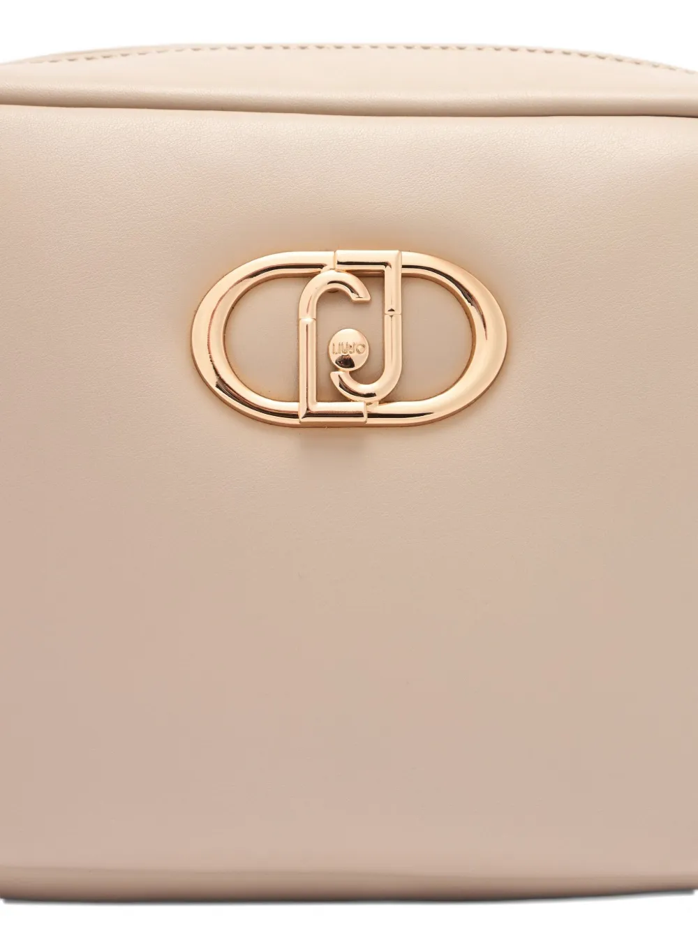 LIU JO Medium LaPuffy crossbodytas met kettingband en logoplakkaat Beige