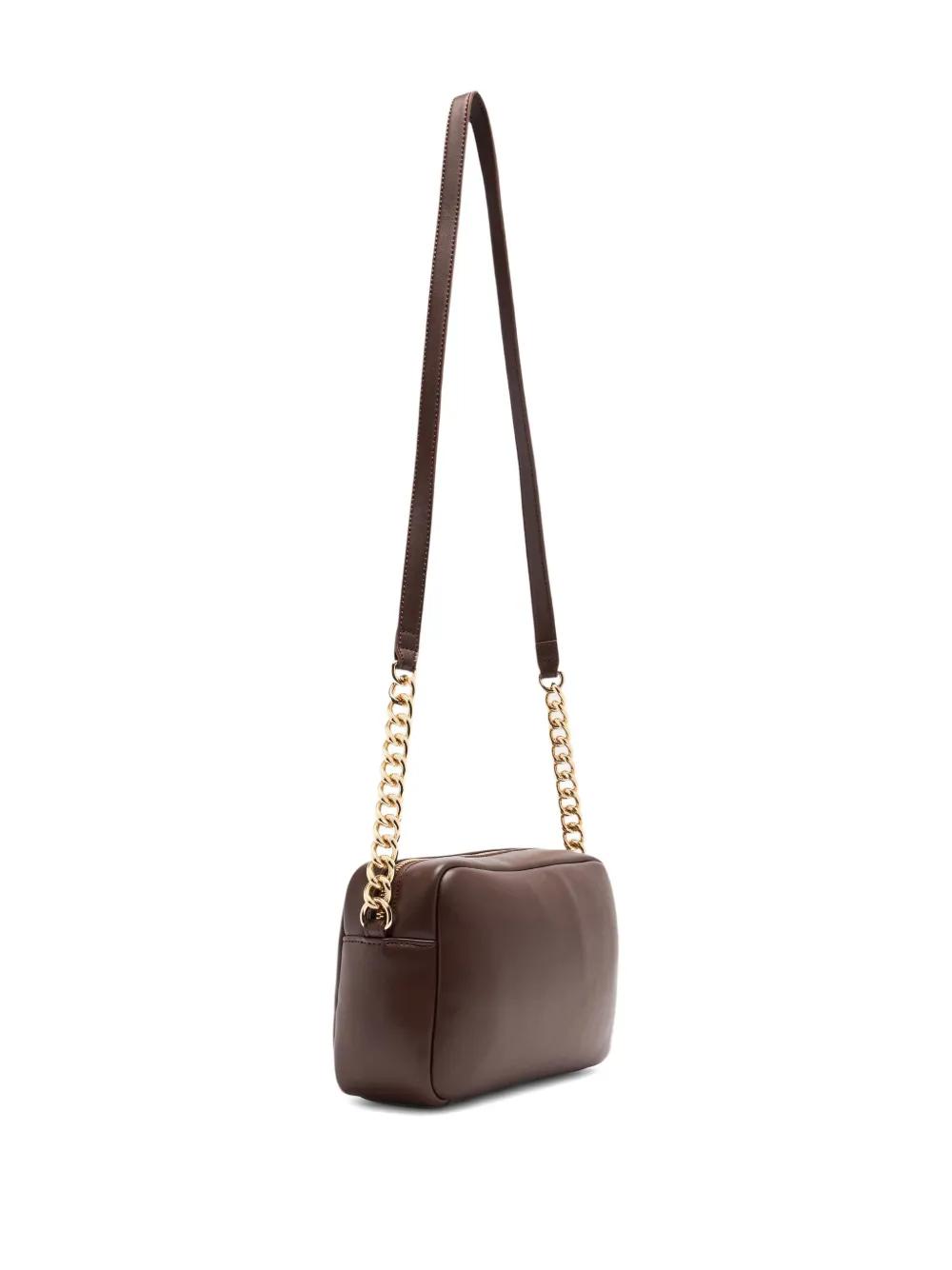 LIU JO LaPuffy medium crossbodytas met kettinghengsel en logoplakkaat Bruin
