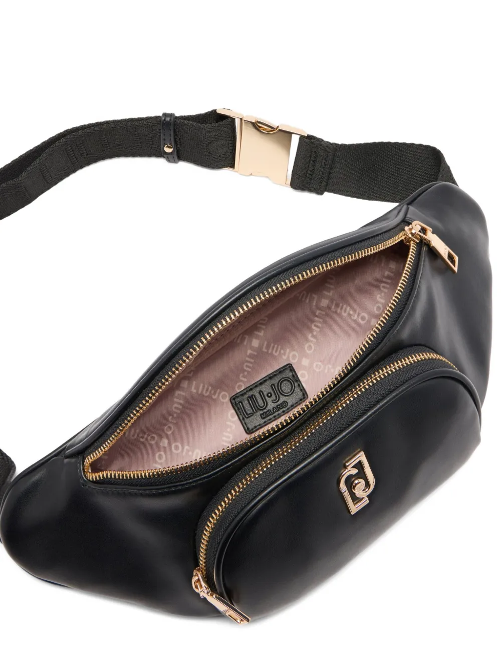 LIU JO medium logo-plaque zip-fastening belt bag Zwart