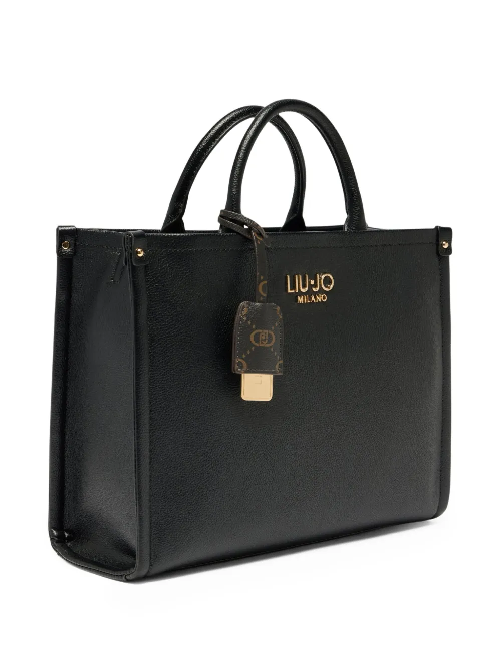 LIU JO Shopper met logoplakkaat - Zwart