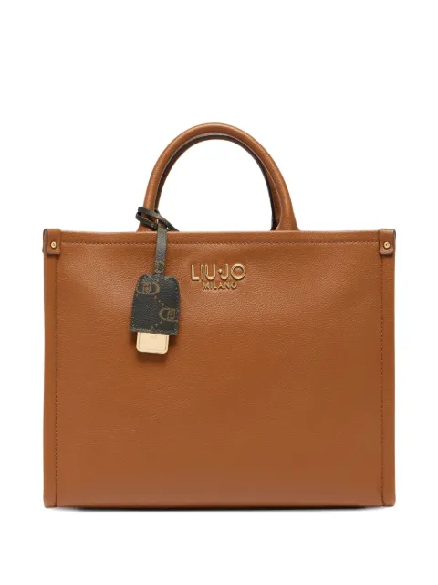 LIU JO medium logo-plaque tote bag
