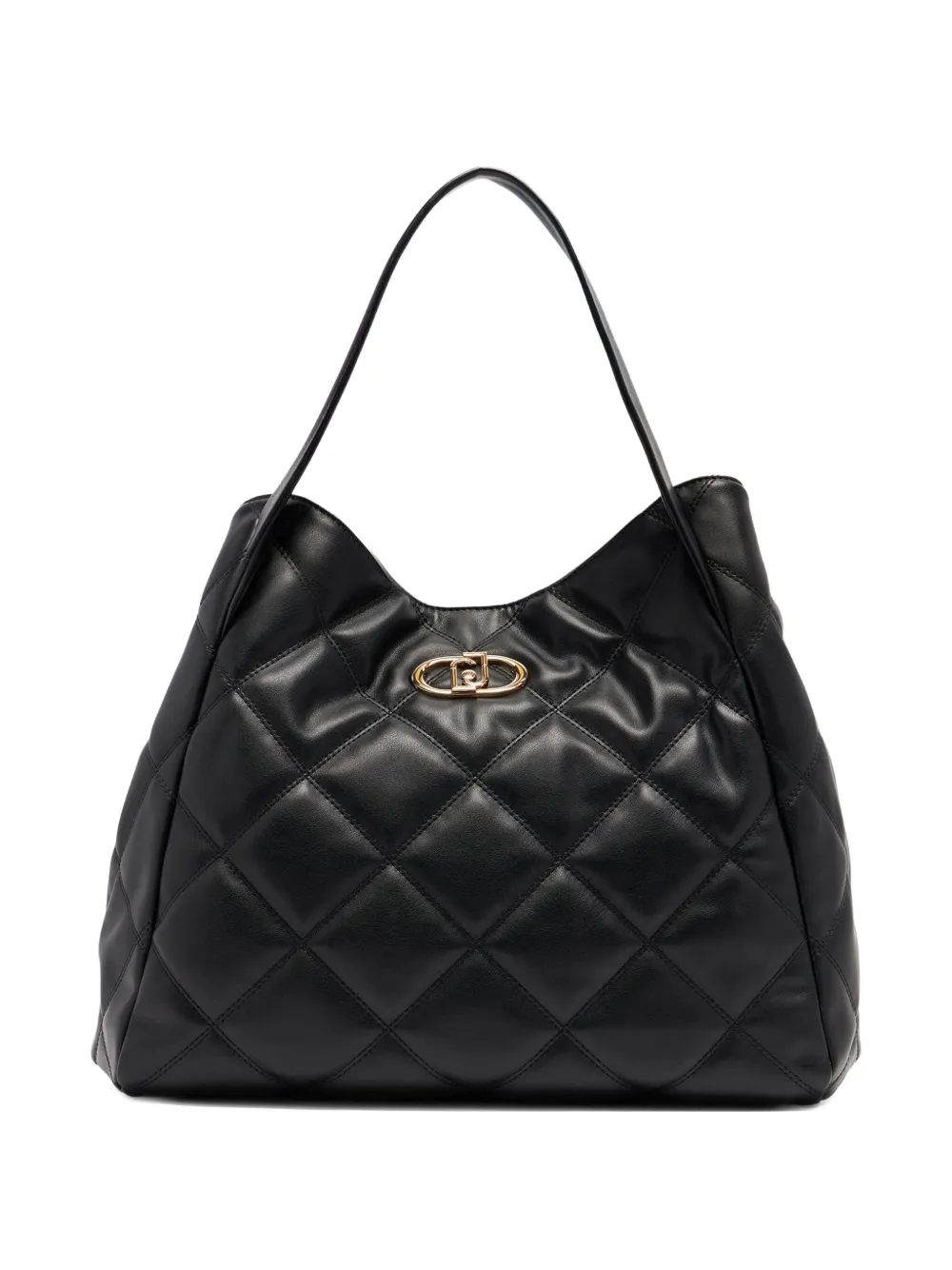 LIU JO large quilted logo tote bag Zwart
