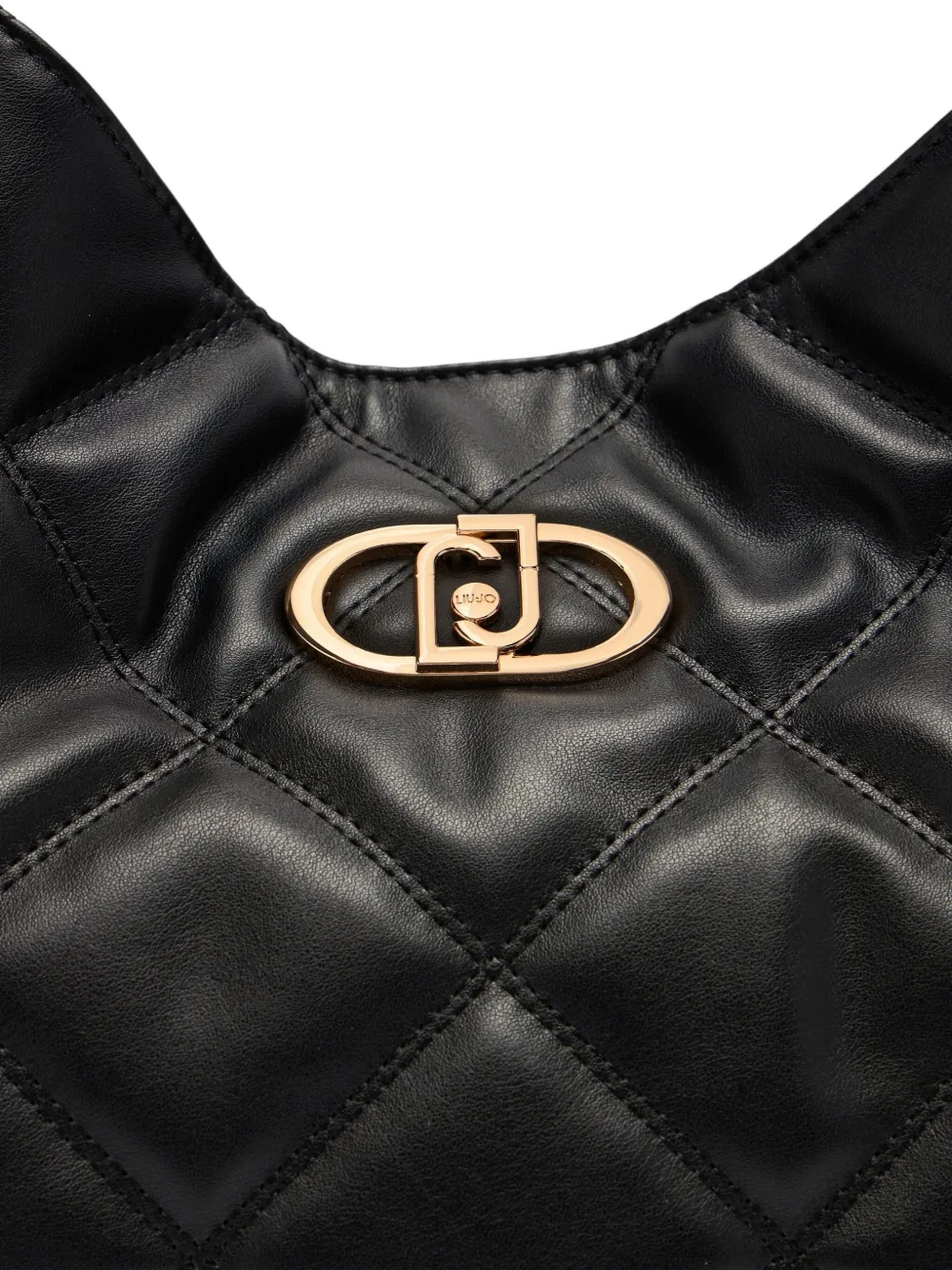LIU JO large quilted logo tote bag Zwart