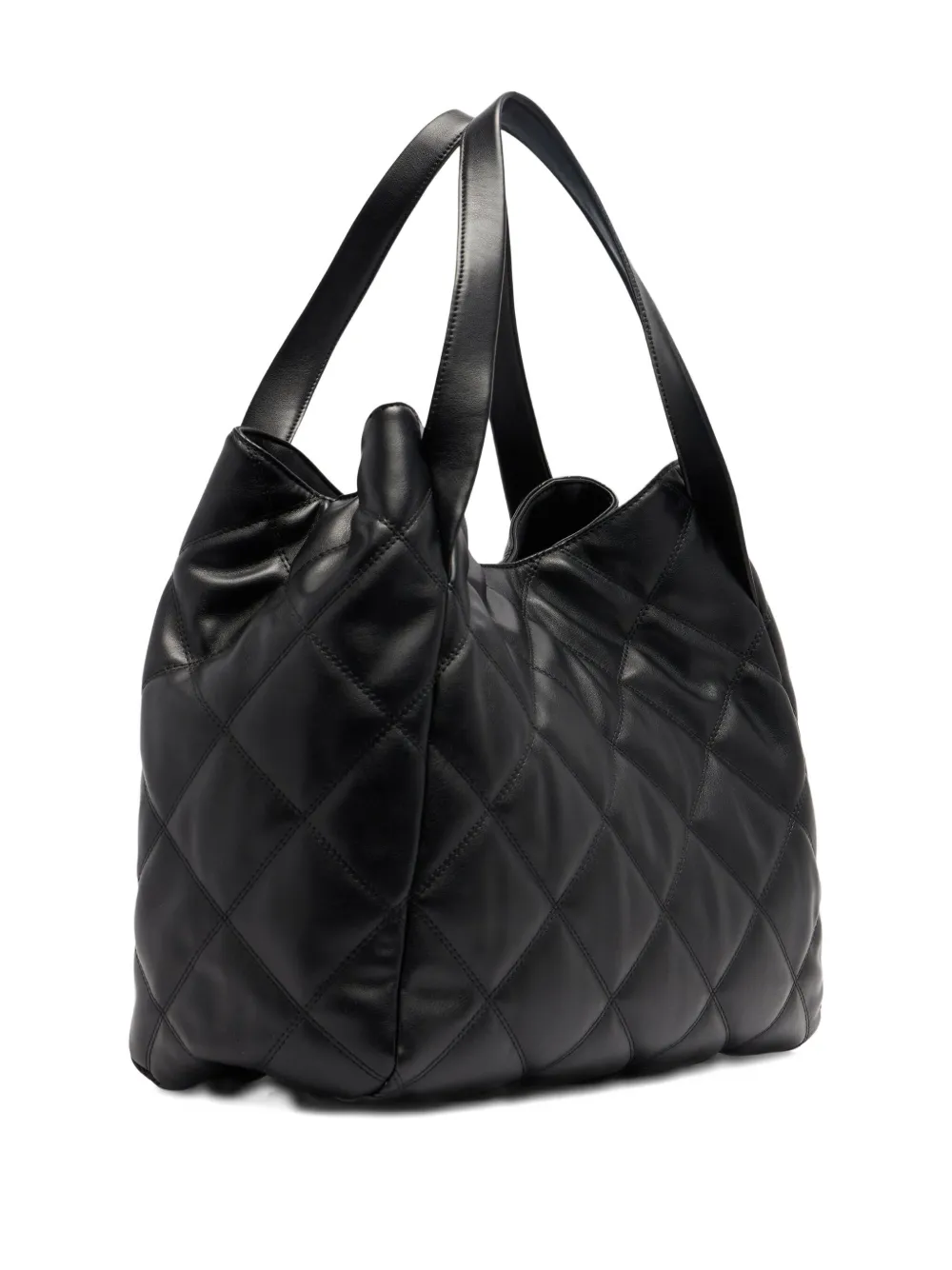 LIU JO large quilted logo tote bag Zwart