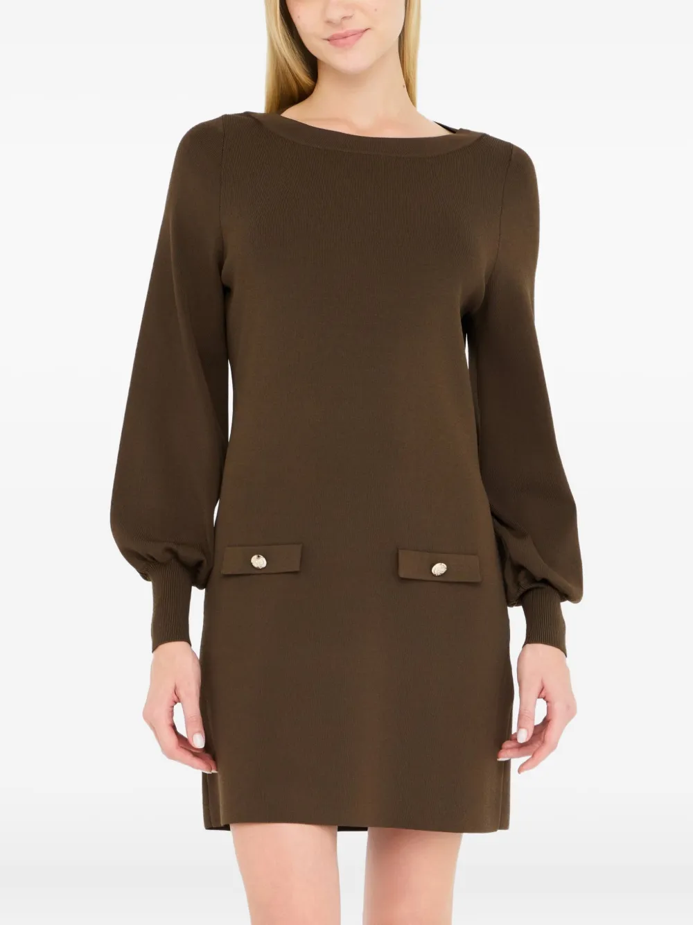 LIU JO balloon-sleeve mini dress Bruin