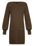 LIU JO balloon-sleeve mini dress - Brown