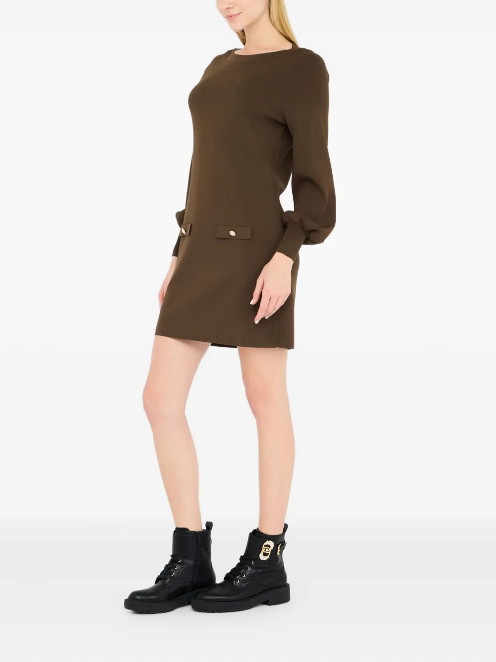 LIU JO balloon-sleeve mini dress Bruin
