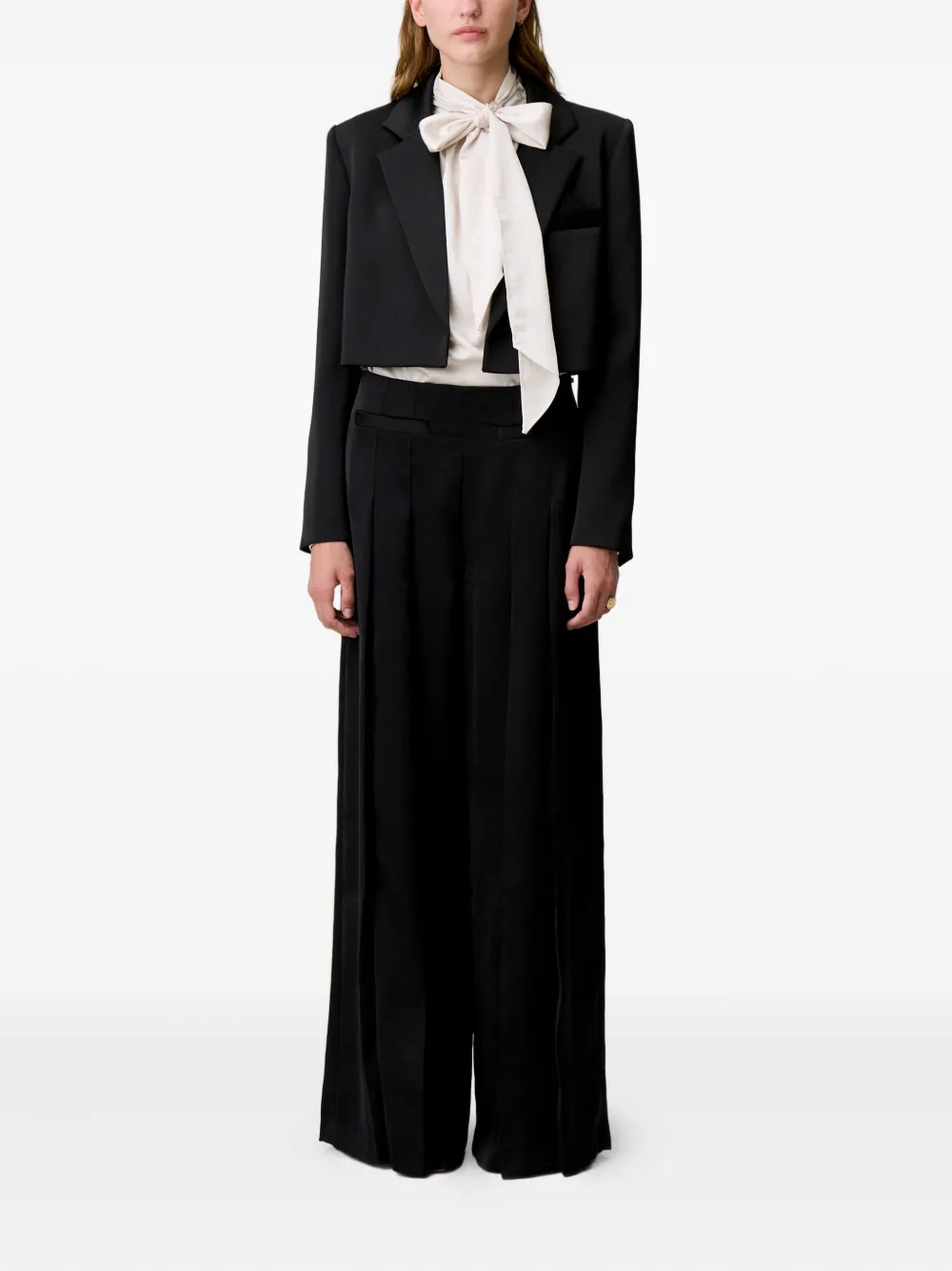 Claudie Pierlot Palazzo plooibroek - Zwart