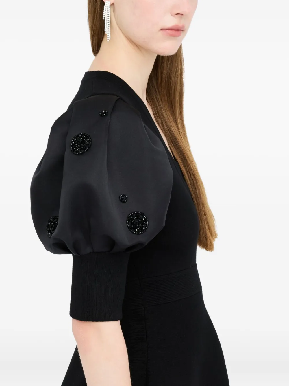 LIU JO Jurk met versierde hals Zwart