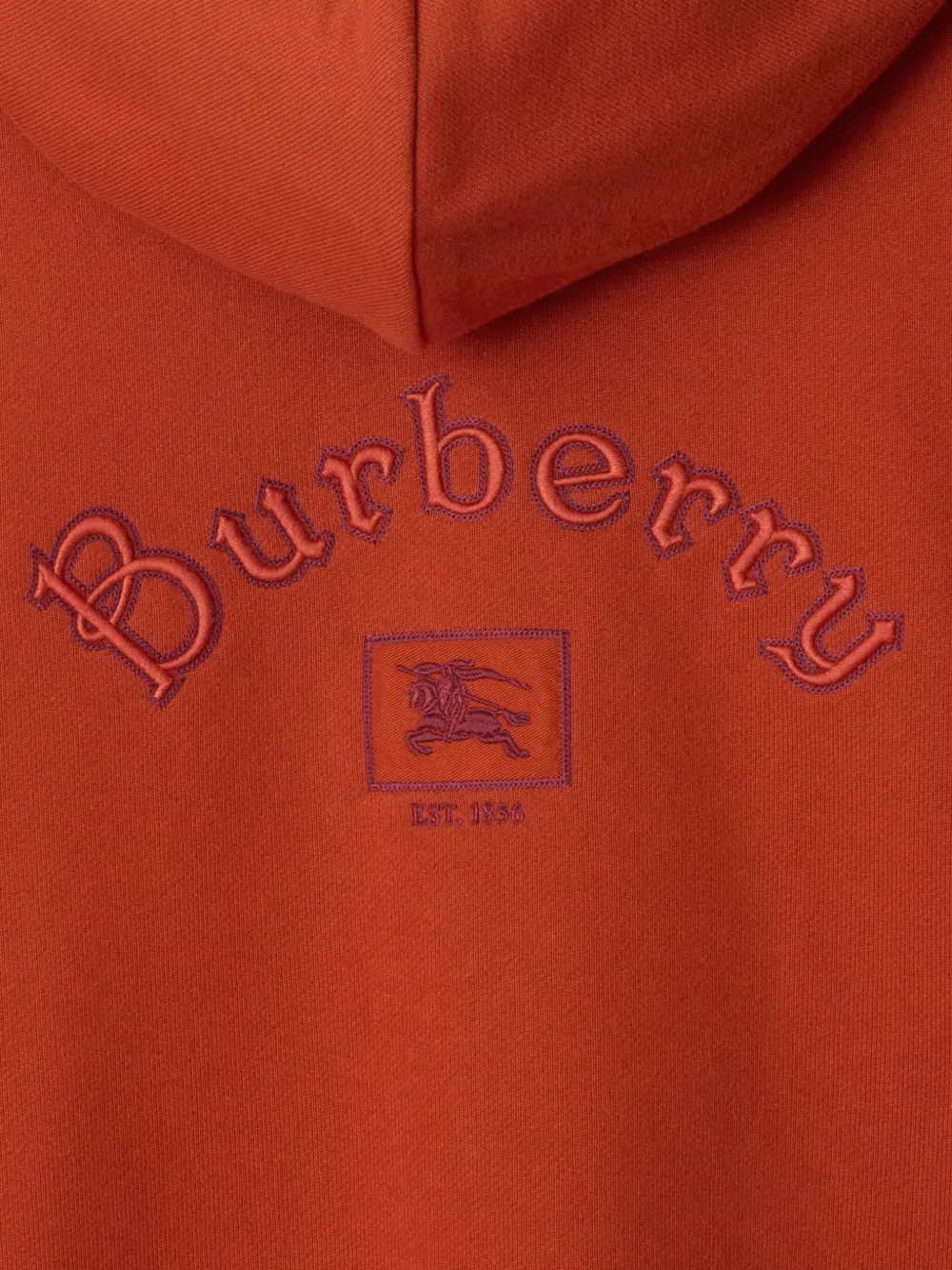 Burberry logo zip hoodie Oranje