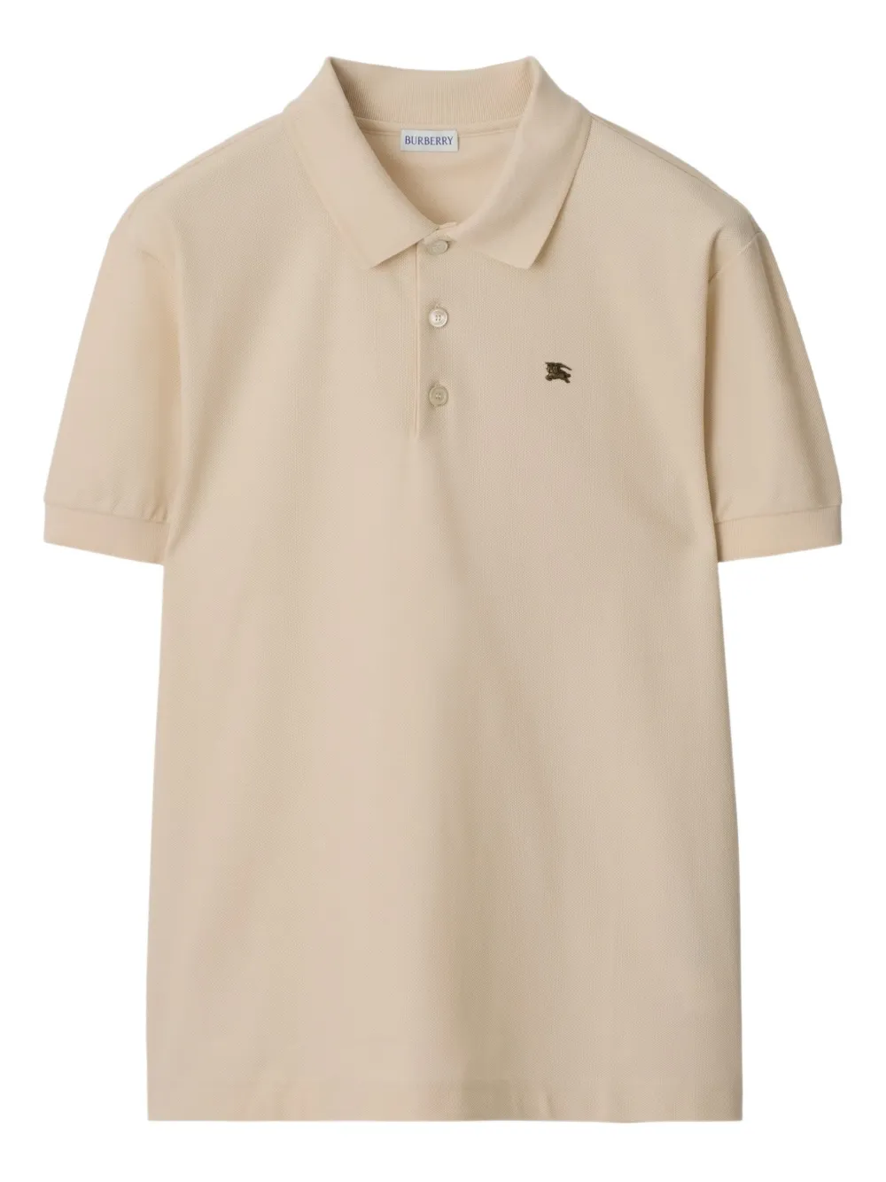 Burberry logo cotton polo shirt Beige