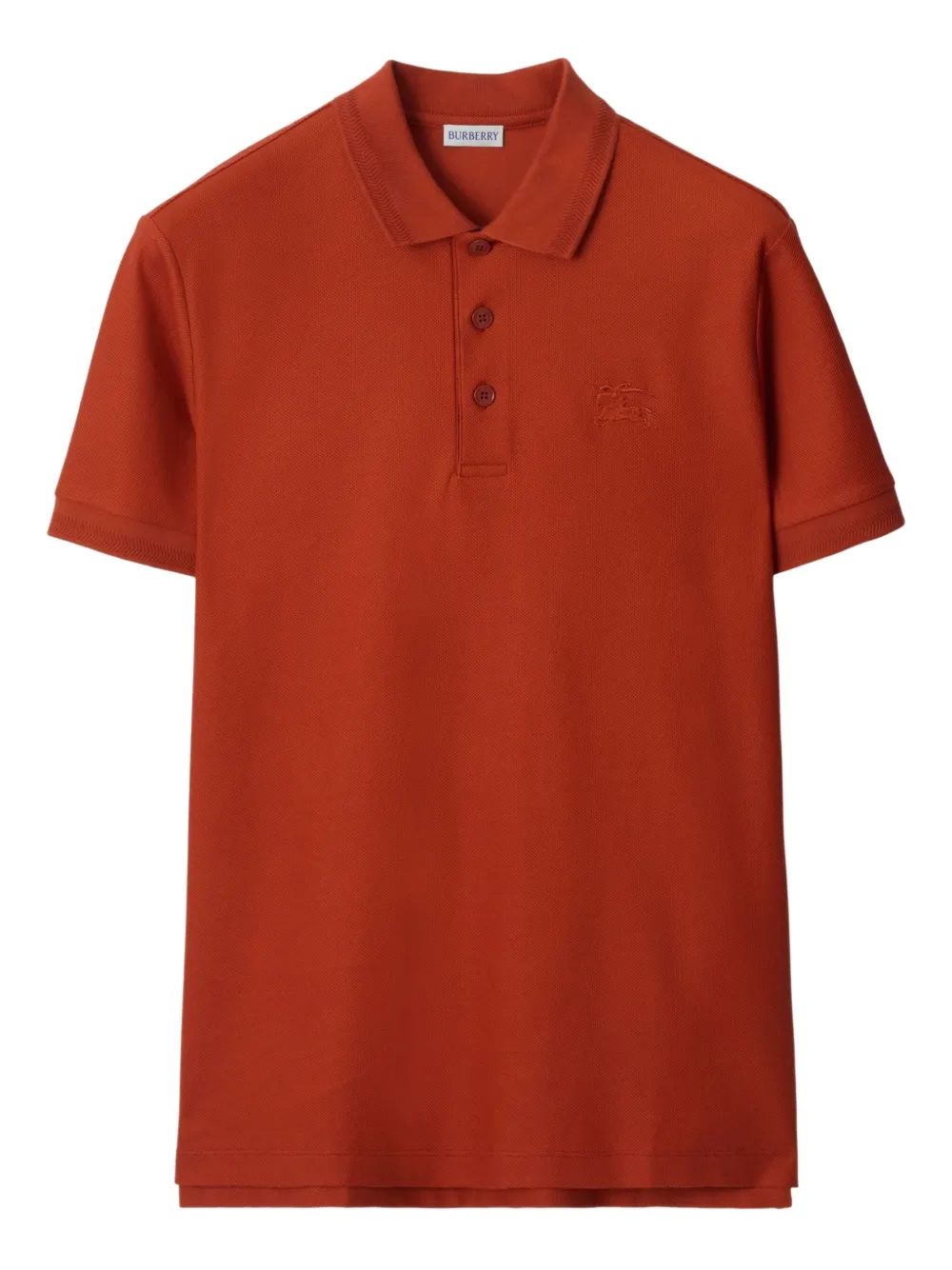 Burberry Embroidered Polo Shirt In Orange