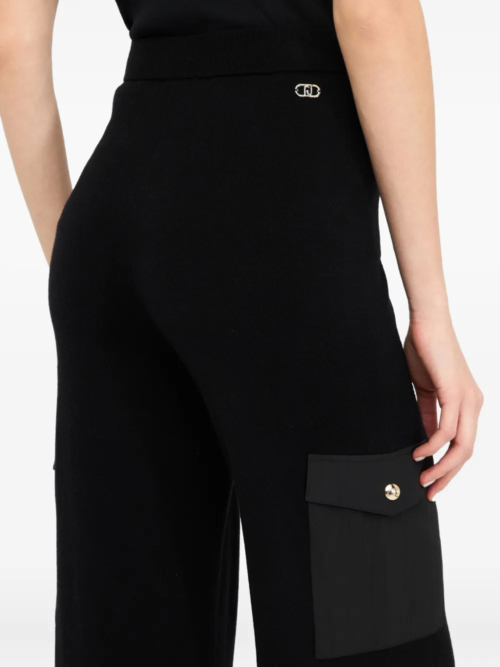 LIU JO Cargo broek met elastische tailleband Zwart