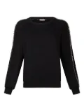 LIU JO rhinestone-embellished crew-neck sweatshirt - Black