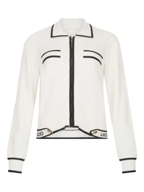 LIU JO collared zip-front cardigan