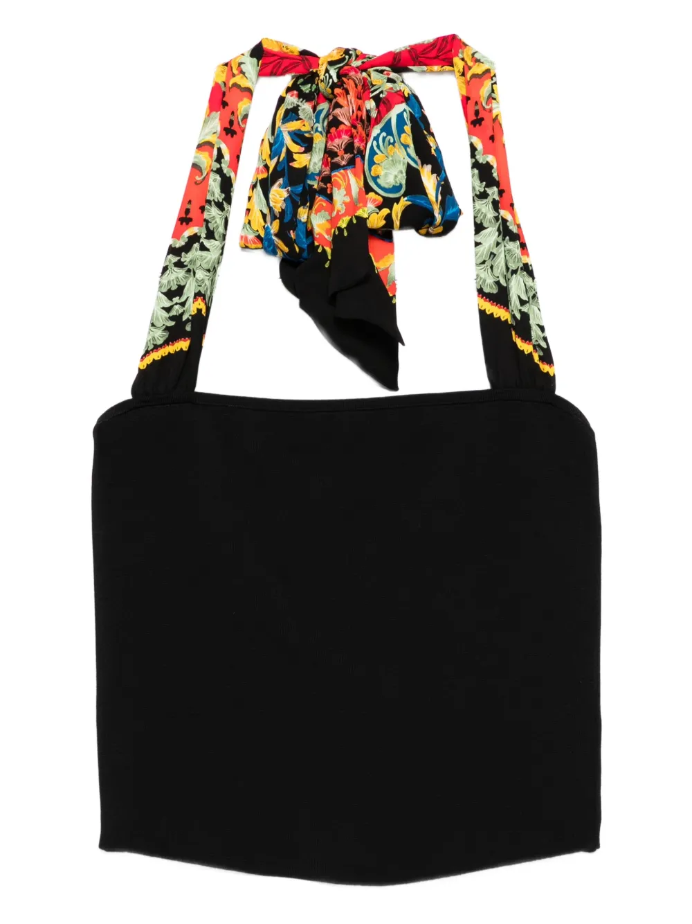 alice + olivia Lee floral-print halterneck top - ブラック alice + olivia Lee floral-print halterneck top - ブラック