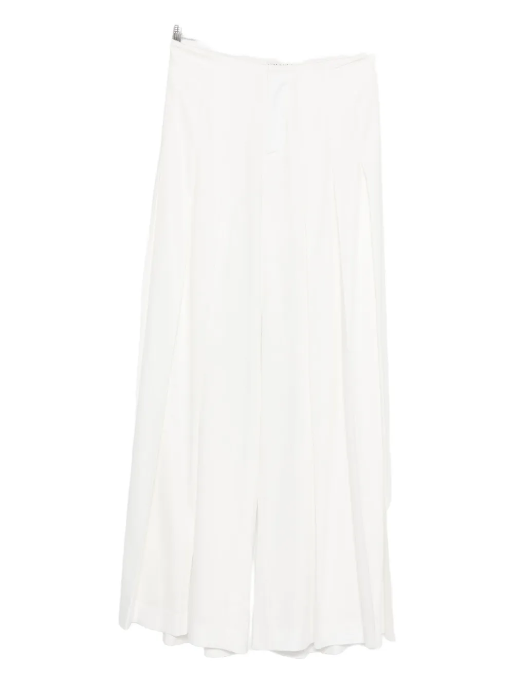 Alice And Olivia Ainslie Pleated Wide-leg Trousers In Gray