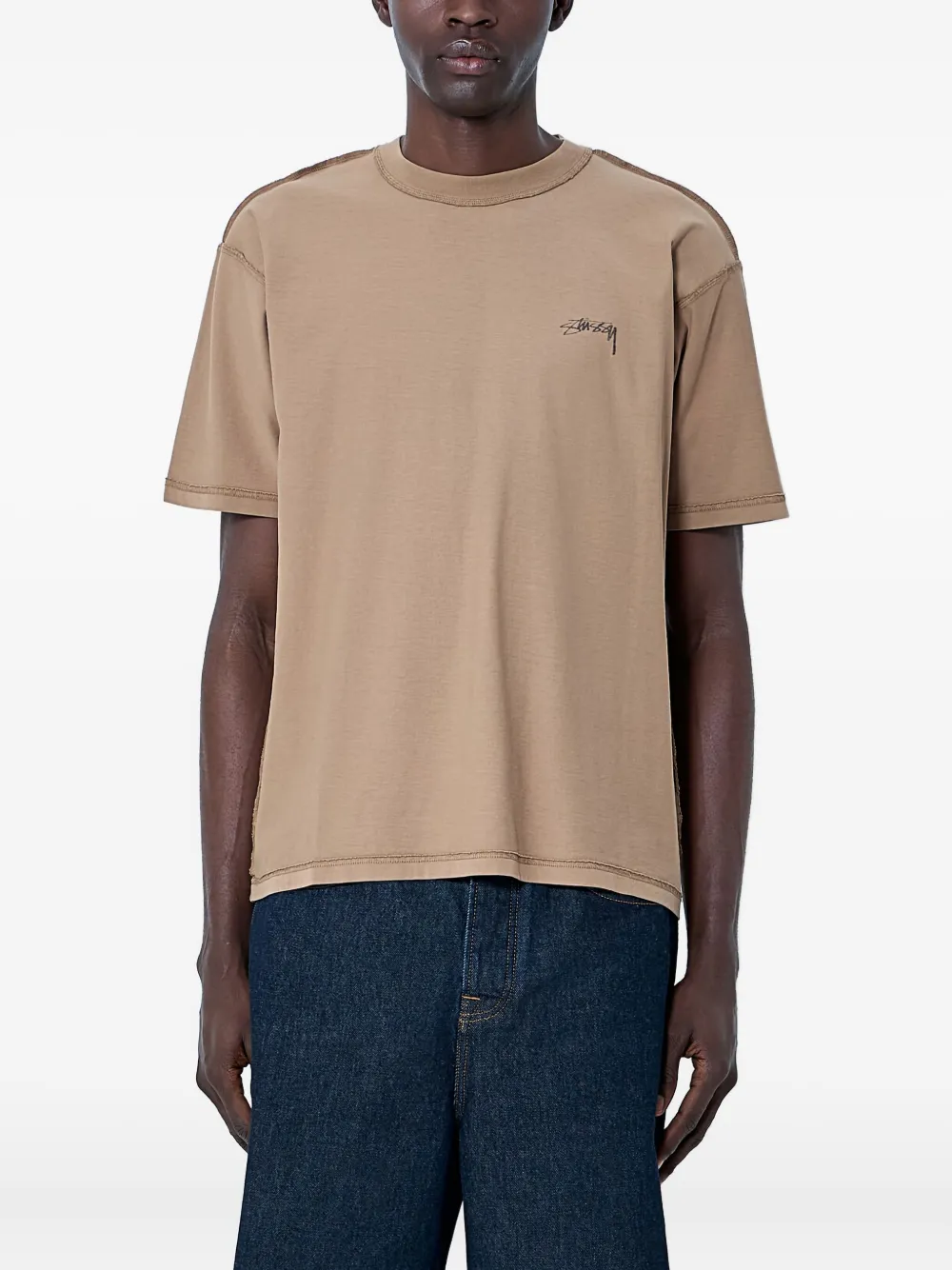 Jason Markk logo-motif crew-neck T-shirt | Brown | Image 1