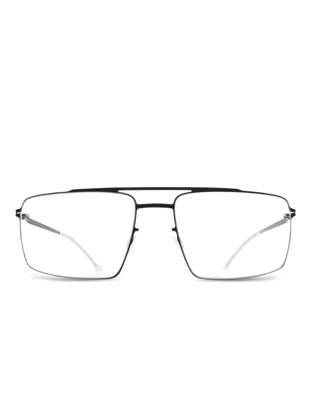 Mykita lentes con armazón rectangular y doble puente | negro | Image 1