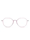 Lindberg geometric-frame titanium glasses - Pink
