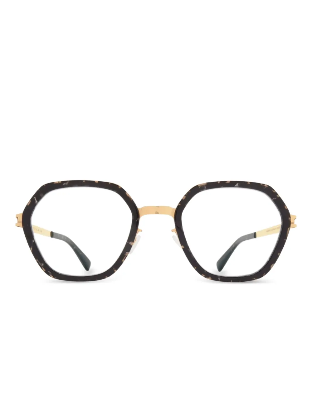 Mykita lentes con armazón geométrica transparente | dorado | Image 1