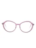 Lindberg geometric-frame glasses - Pink