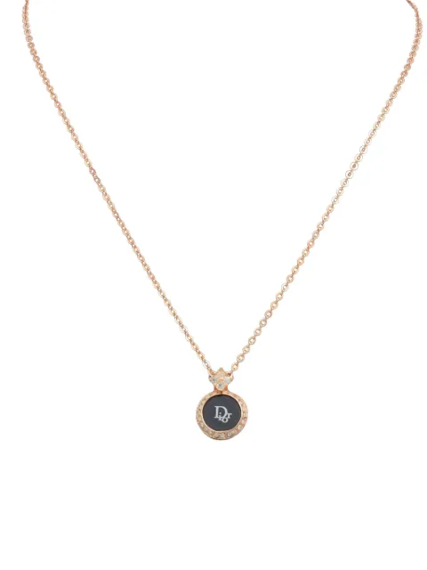 Christian Dior Pre-Owned Halskette mit Logo-Anhänger