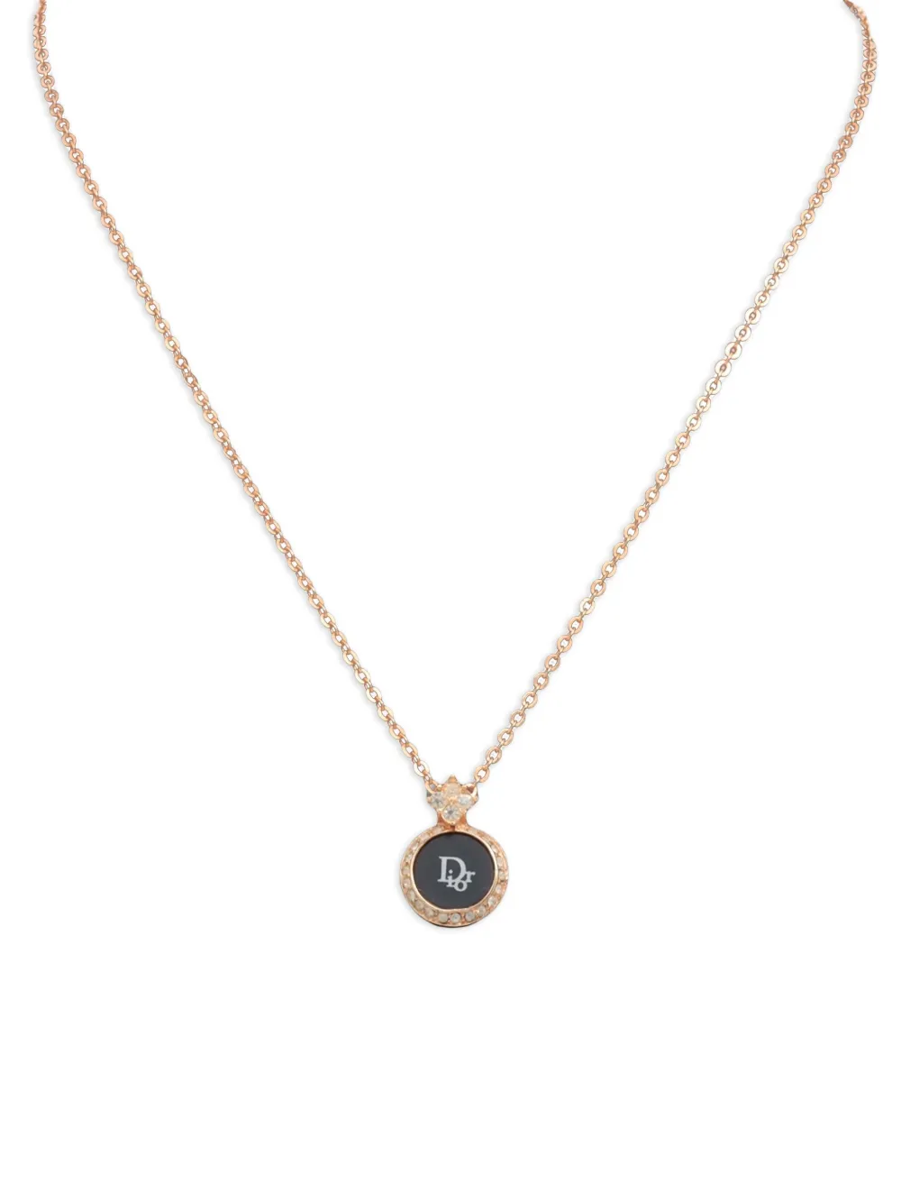 Christian Dior Pre-Owned logo-pendant necklace | Gold | Image 1