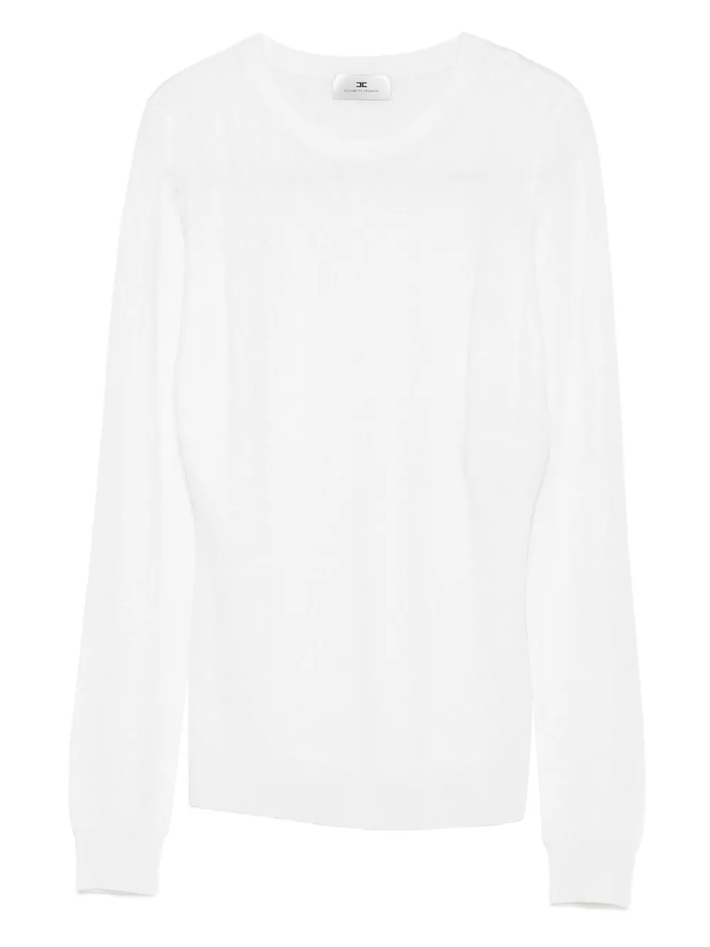 Elisabetta Franchi long-sleeve ribbed sweater - ホワイト Elisabetta Franchi long-sleeve ribbed sweater - ホワイト