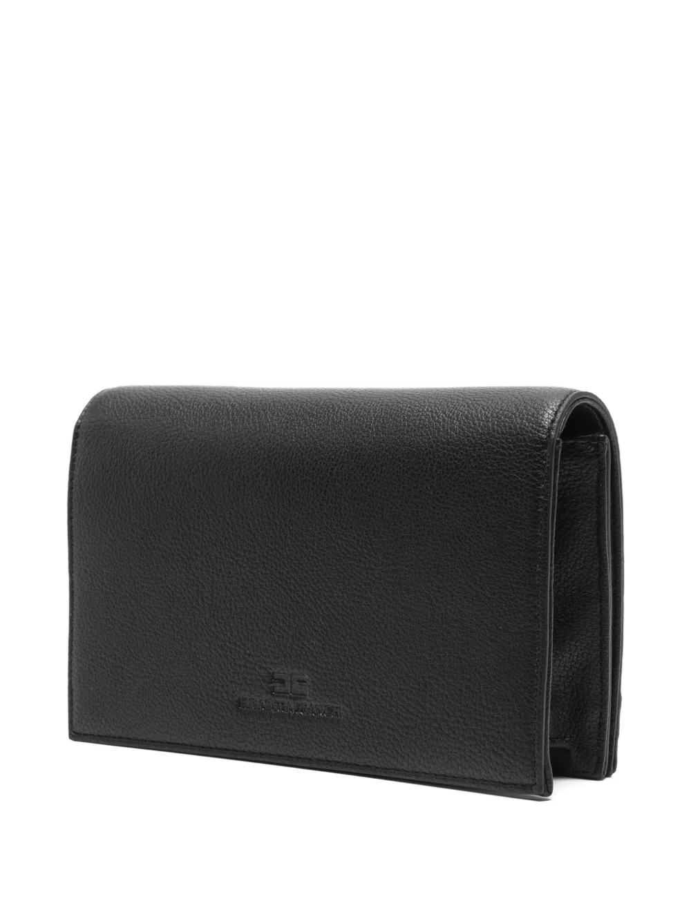 Elisabetta Franchi mini gold-plaque clutch bag Zwart