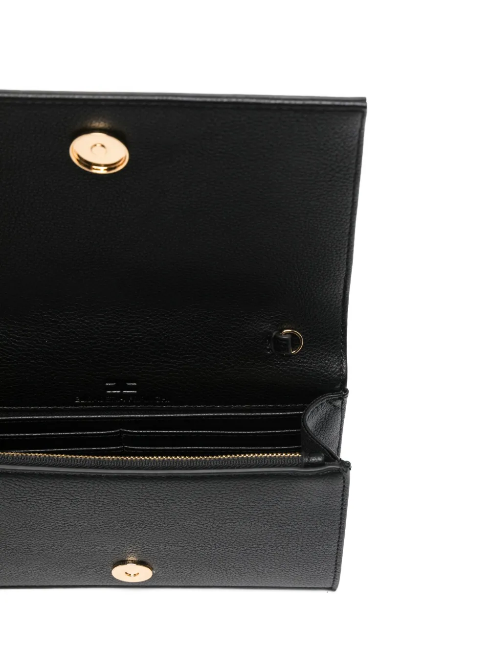 Elisabetta Franchi mini gold-plaque clutch bag Zwart
