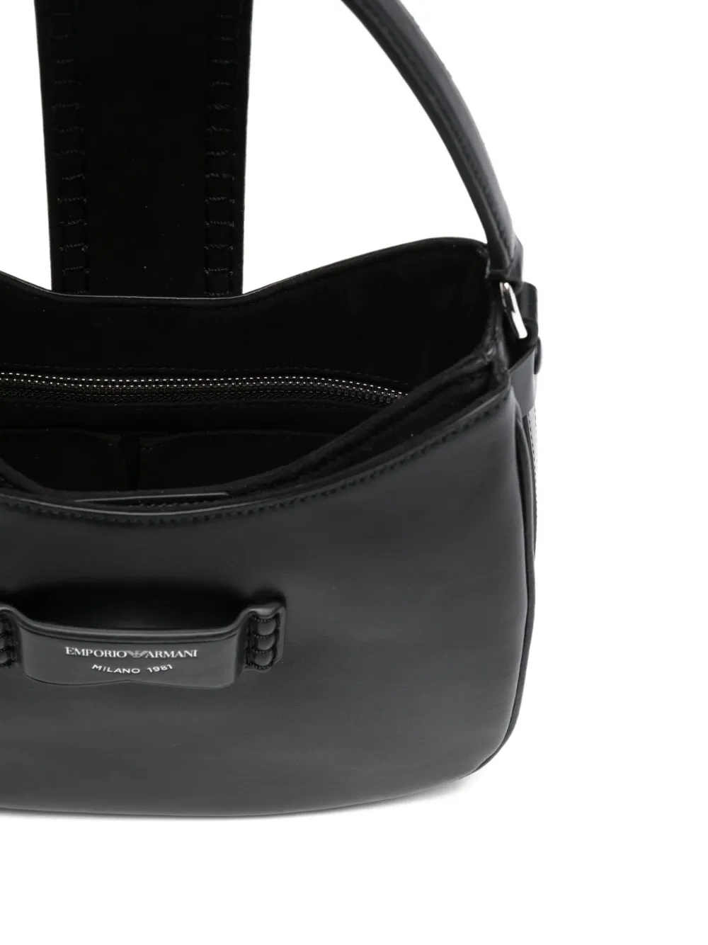 Emporio Armani braided-detail tote bag Zwart