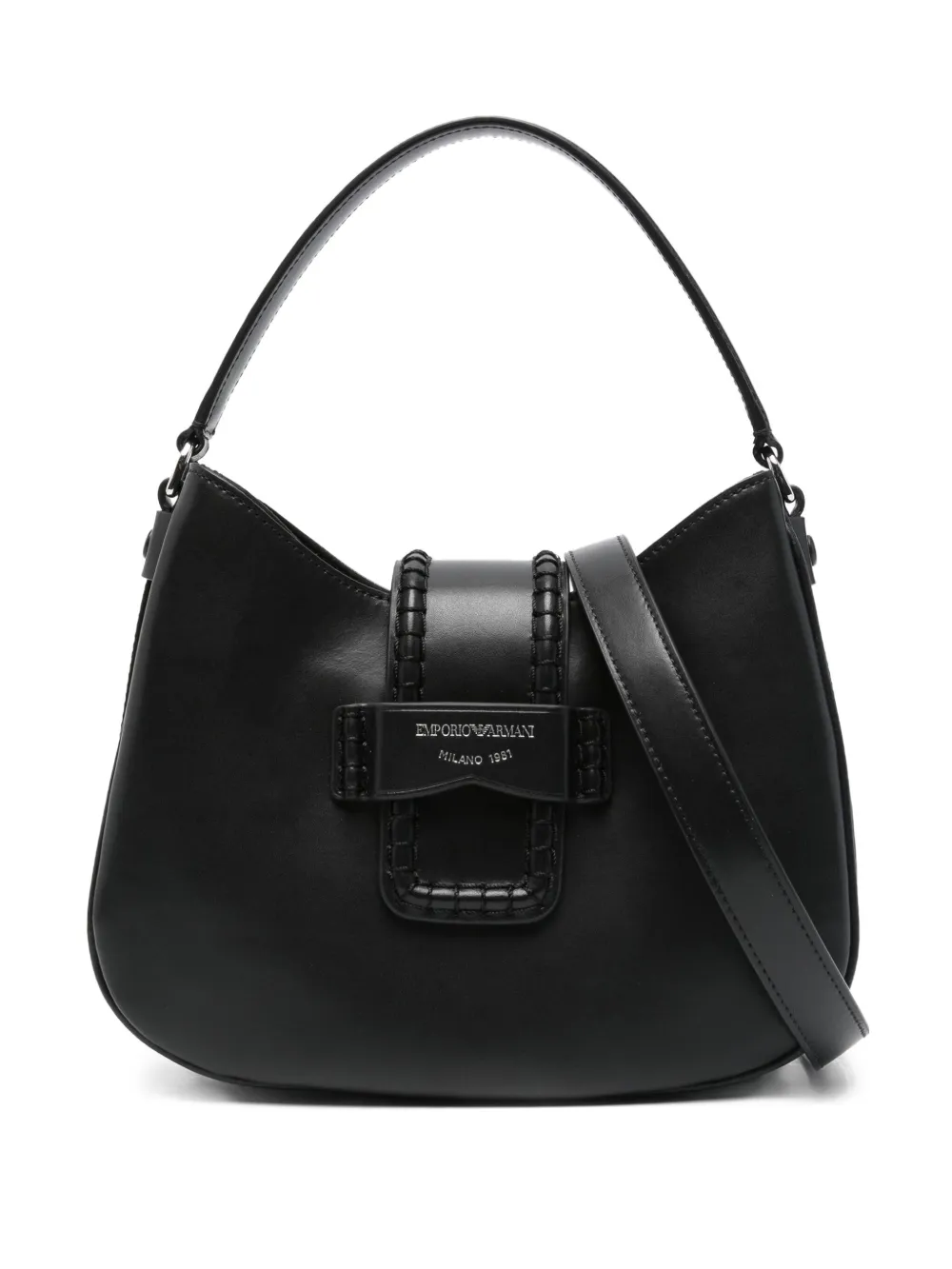 Emporio Armani braided-detail tote bag - ブラック Emporio Armani braided-detail tote bag - ブラック