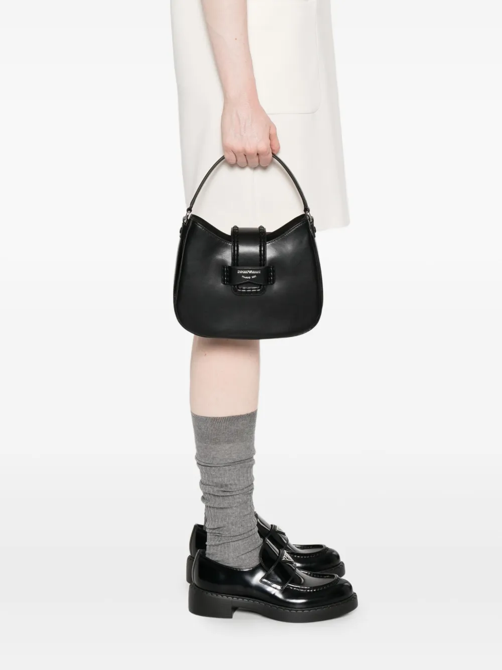 Emporio Armani Shopper met gevlochten detail - Zwart