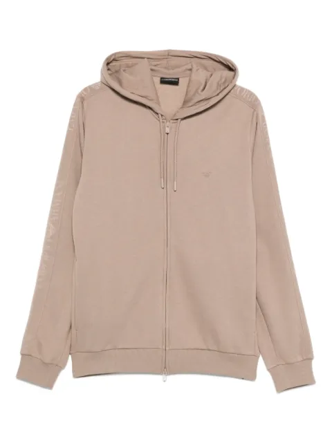 Emporio Armani embroidered-logo hoodie