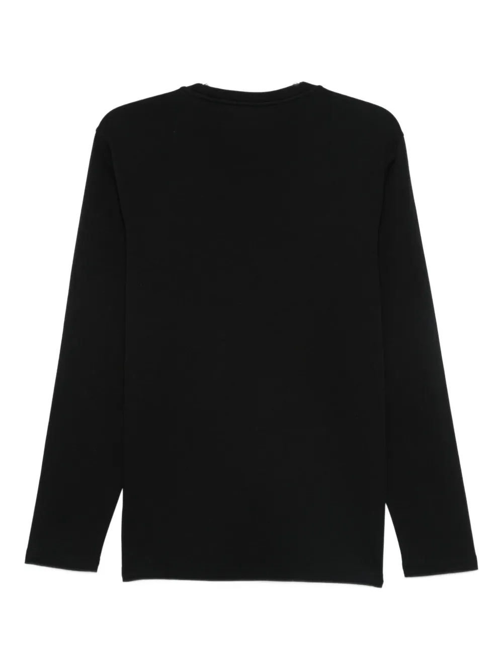 Emporio Armani eagle-logo cotton pajama top Zwart