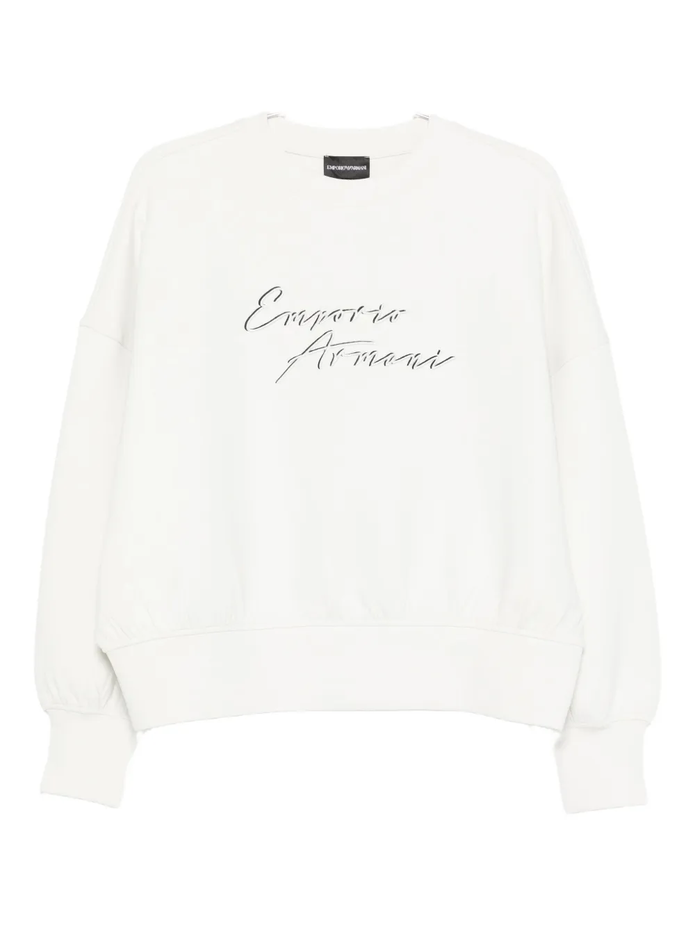 Emporio Armani logo-detail sweatshirt Beige