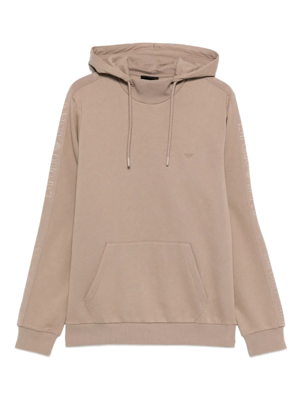 Emporio Armani Hoodie met geborduurd logo Beige