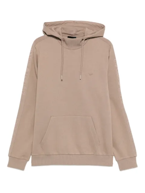 Emporio Armani embroidered-logo hoodie
