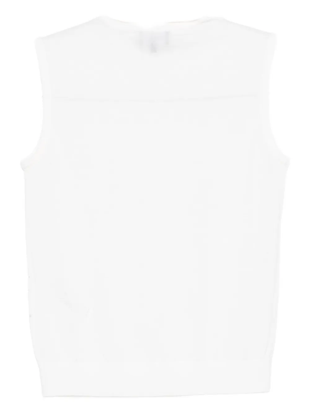 Emporio Armani Turtleneck Tank Top In Gray