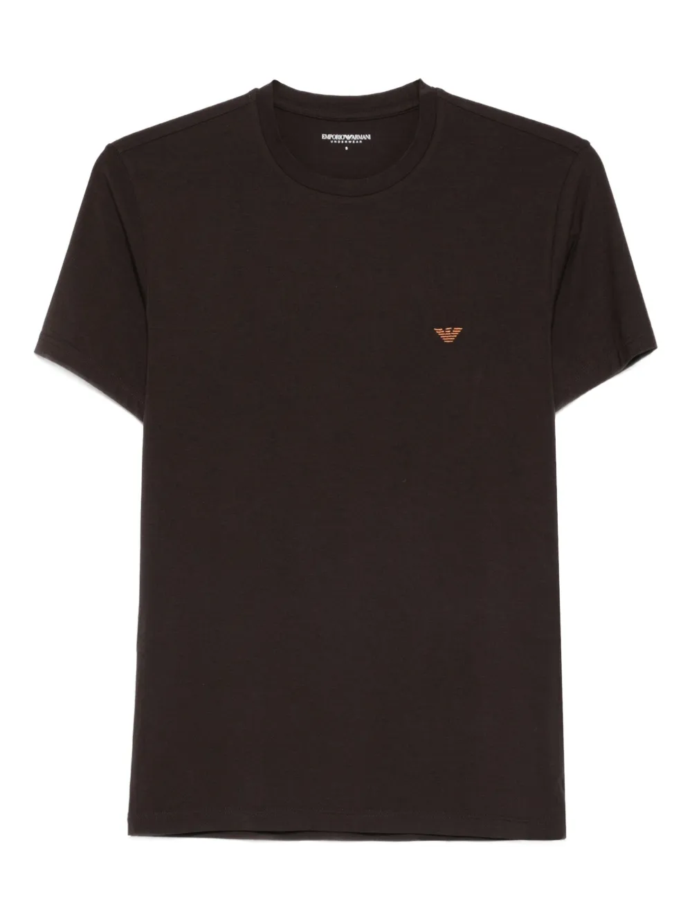 Emporio Armani T-shirt met logo Bruin