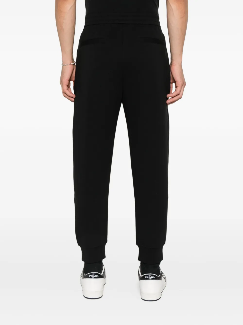 Emporio Armani Trainingsbroek met geborduurd logo en cuffs Zwart
