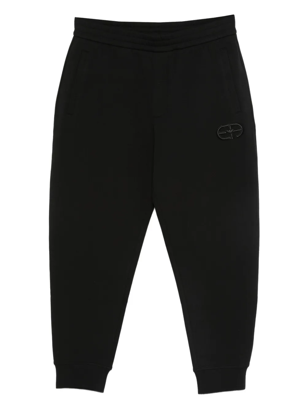 Emporio Armani Trainingsbroek met geborduurd logo en cuffs Zwart