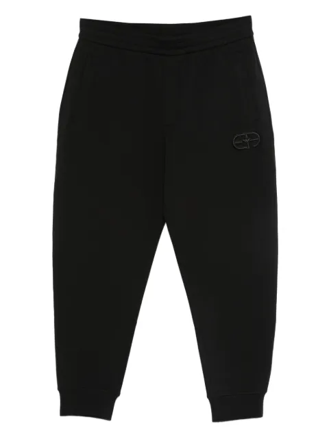 Emporio Armani logo-embroidered cuffed track pants 