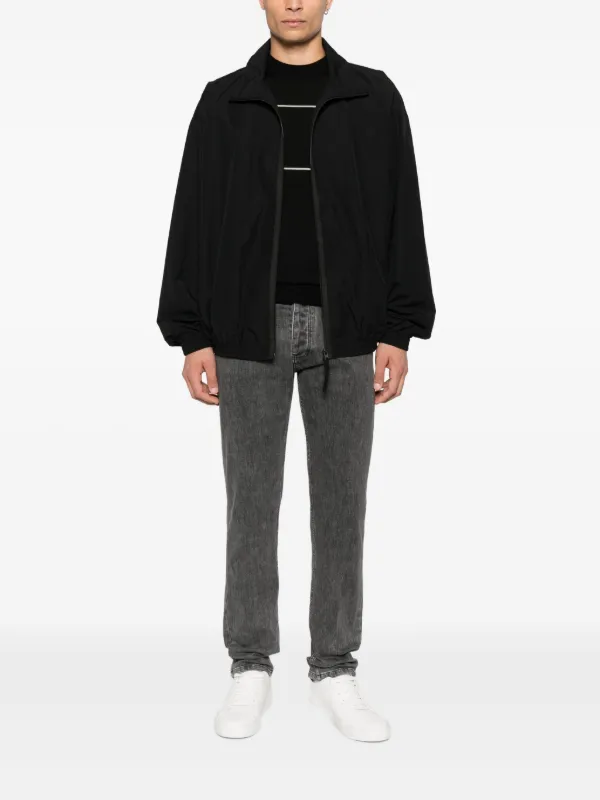 EMPORIO ARMANI ストライプニットセーター Emporio Armani ストライプディテール セーター | ブラック