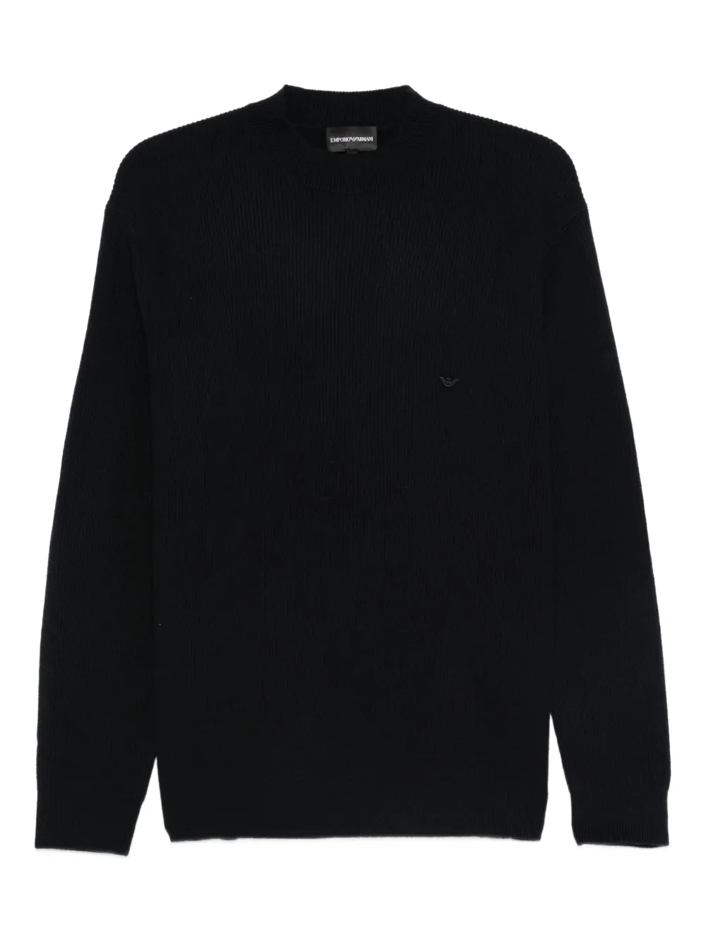 Emporio Armani cashmere-wool blend crew-neck sweater - ブルー Emporio Armani cashmere-wool blend crew-neck sweater - ブルー